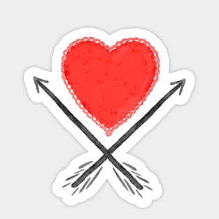 Lace Heart and Arrows Sticker